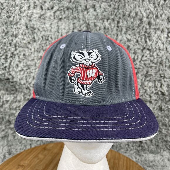 Wisconsin Badgers Zephyr Fitted Hat Cap Embroidered Size M/L - Picture 1 of 8
